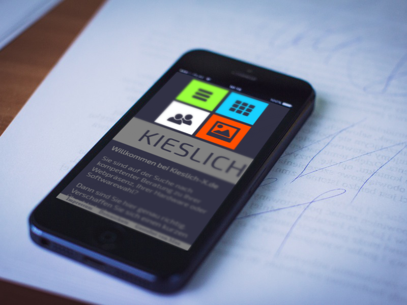 Kieslich-X.de - Mobile Ansicht